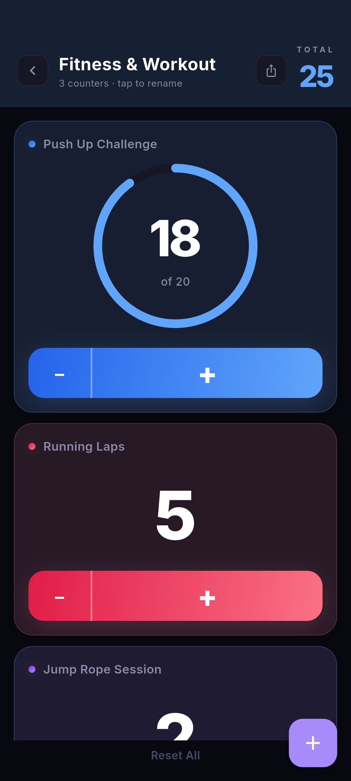 Goal Progress Ring - Notch App Screenshot